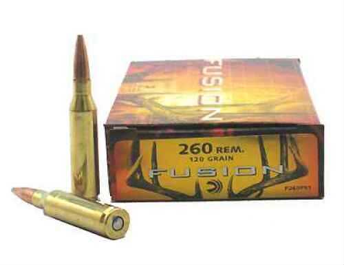 Federal Fusion 260 Remington 120gr Per 20 Ammunition Md F260fs1 Ammo