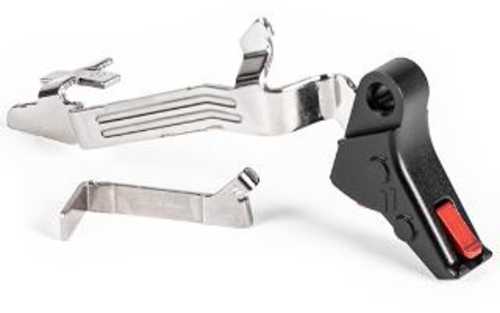 ZEV FFTPROBAR5GBR Pro Trigger Flat Face Bar Kit for Glock 17/19/19X/26/34 Gen5 Compatible 9mm Luger Black/Red Aluminum