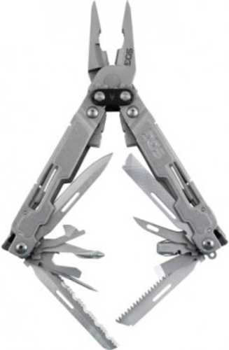 SOG Knives & Tools PowerAccess Deluxe 21 Multi-Tool 40 Stainless Steel Black Oxide Finish Includes Nylon Shea