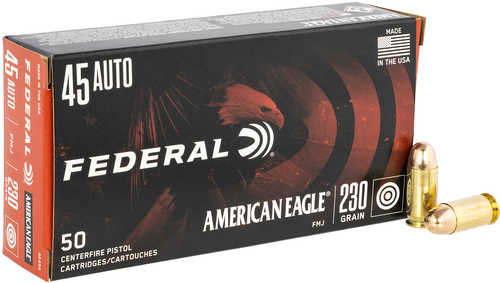 45 ACP 230 Grain Full Metal Jacket 50 Rounds Federal Ammunition