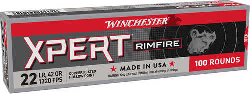 Winchester Ammo Xpert Rimfire 22 LR 42 gr Lead Round Nose Ammo 100 Round Box