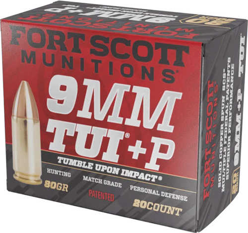 Fort Scott 9MM+P TUI 80Gr Solid Copper 20Rd 25Bx/C-img-0