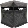 Rhino-150 5 Hub Design features Zipper-Less Entry, Brush Loops For adding Natural Cover And Shoot-Through Mesh Windows. Holds Three Hunters And Is Ideal For Bow And Gun Hunting. Includes  Backpack, st...