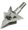 Fixed blade broadhead featuring a 4 blade low profile design, one piece solid steel ferrule and tip, 1.5 degree offset blades for maximum accuracy, bone crushing chisel tip, Quick Change Solid Lock Bl...