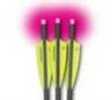 Carbon crossbow bolts fletched with 3.5” Bohning Shield Cut X Vanes and equipped with pink Lumenok lighted nocks. Available in 20” (338 gr.) and 22” (345 gr.) Weights do not include points.