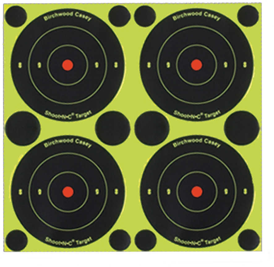 Birchwood Casey Shoot-N-C Targets 3" Bulls-Eye - 18 Sheet Pack (36 Total Targets) Self-Adhesive Upon Impact