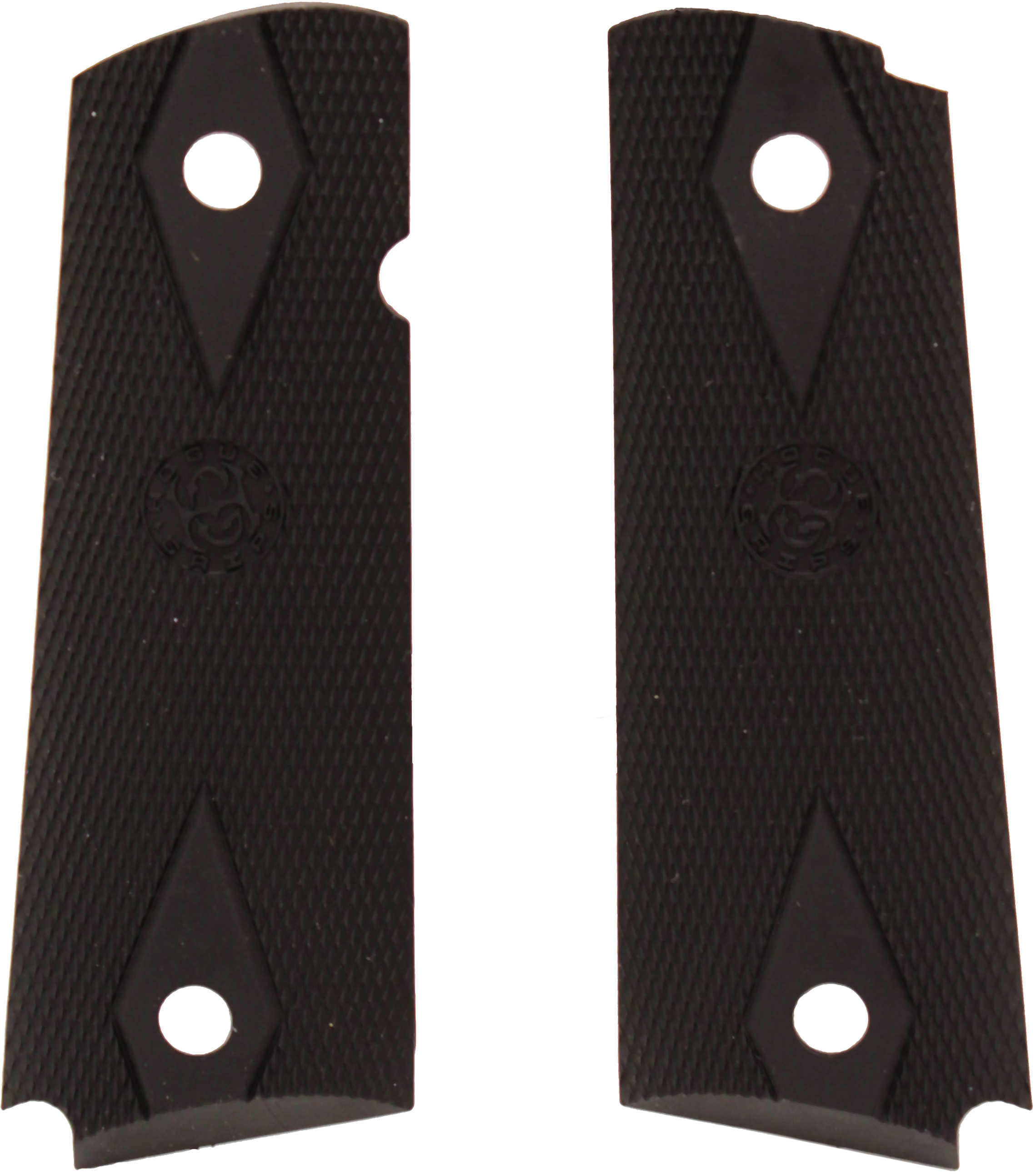 Hogue Rubber Grip Panels Colt Government Traditional Double Diamond checkering Pattern Around The Screw holes - Durable
