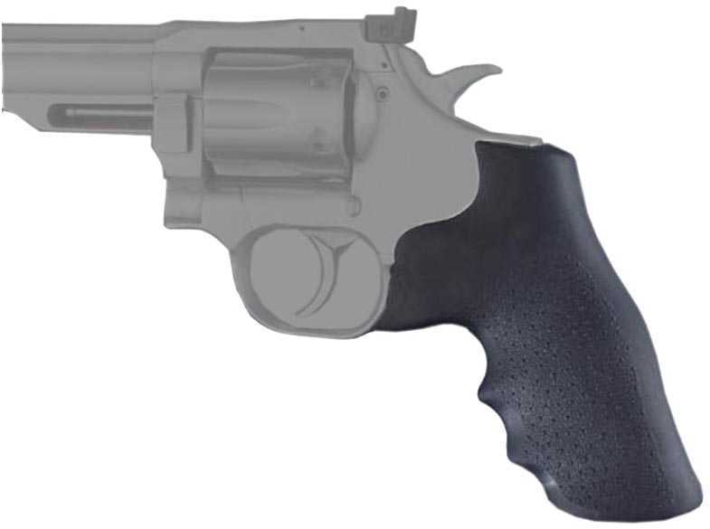 Hogue Rubber Grip With Finger Grooves Dan Wesson Small Frame .357 (Square Tang) Durable Synthetic Cobbleston