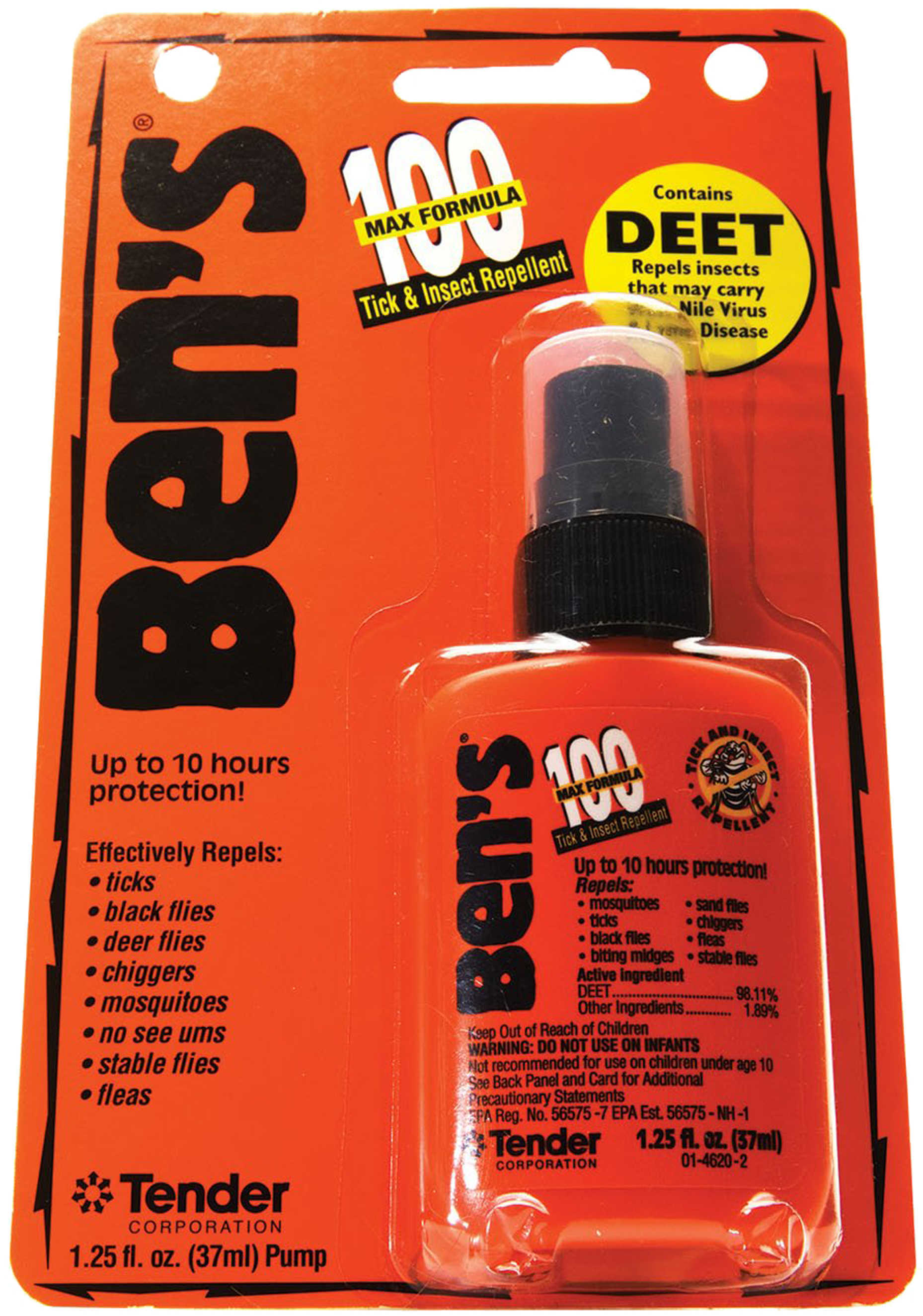Bens Insect Repellent 100% Deet Pump Spray 1.25Oz