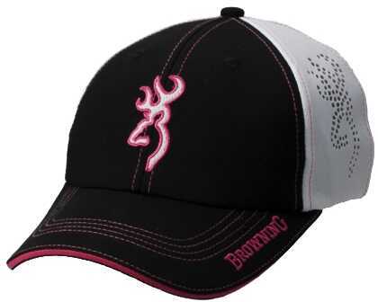 Browning Cap Chelsie Black/ White/ Pink Logo