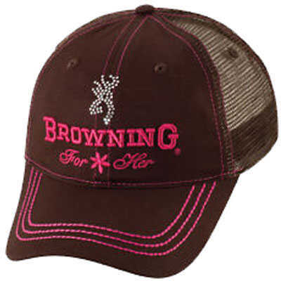 Browning Cap JEWELED Mesh Pink/SIL