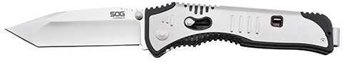 SOG Flashback Satin Tanto 3.5" Folding Knife Straight Blade