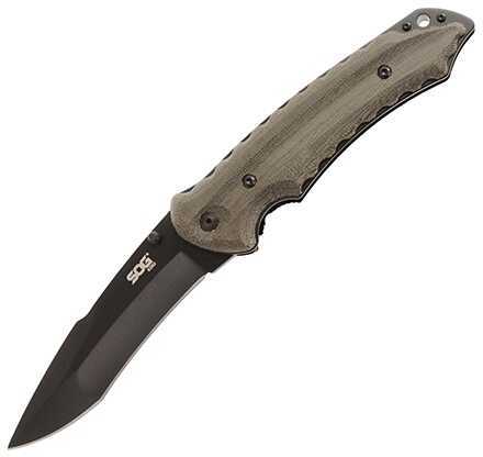 SOG Kiku Black Large Folding Knife 4.6In Blade