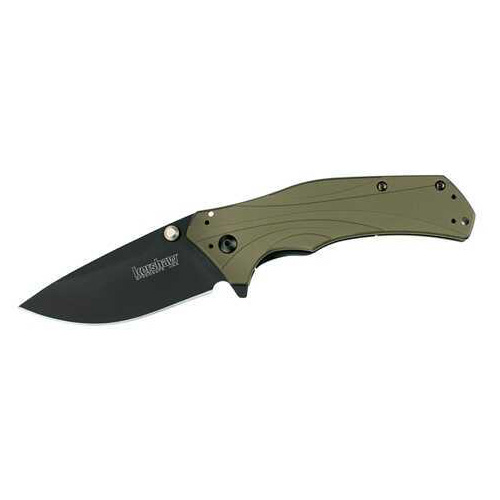 Kershaw Knockout Assisted 3.25 in Black Plain OD Aluminum