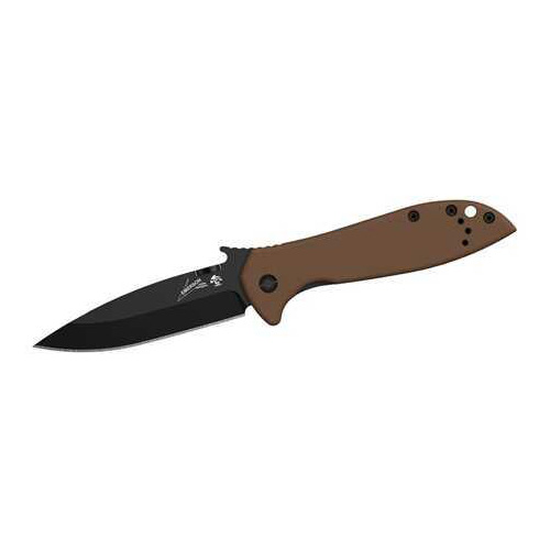 Kershaw Emerson CQC-4K Folder 3.25 in Black Plain Tan G-10