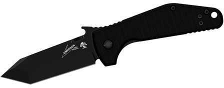 Kershaw Emerson CQC Folding Knife 8Cr13MOV/Black Oxide Coating Plain Tanto Point Wave/Dual Thumb Disc/Pocket Clip 3.25"