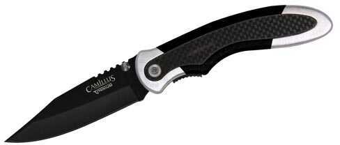 Camillus 19079 Chameleon 3.50" Folding Drop Point Plain Black Carbonitride Titanium AUS-8A SS Blade, Carbon Fiber/Alumin