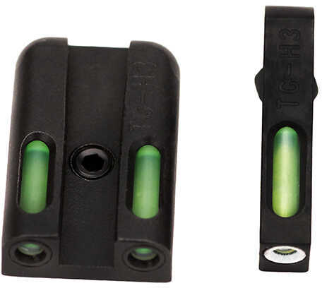 Truglo TG13GL3A Brite-Site TFX Day/Night Sights Compatible with for Glock 42/43 Tritium/Fiber Optic Green w/White Outlin