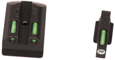 Truglo TG13RS1A Brite-Site TFX Day/Night Sights Ruger SR9/SR40/SR45 Tritium/Fiber Optic Green w/White Outline Front