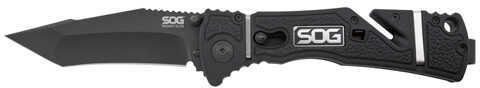 SOG Trident Elite- Partially Serrated Black TiNi Folding