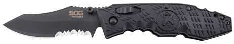 SOG Toothlock Partially Serrated Black TiNi Folding Knife