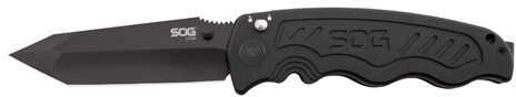 SOG Zoom- Partially Serrated Black TiNi Folding Knife