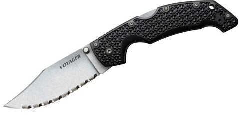 Cold Steel Voyager Clip 4In Serrated Edge Folding Knife