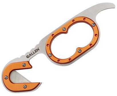 Allen Alamosa Gut Hook Skinning Knife Fixed Blade Nylon Sheath W/Belt Loop Orange Finish Stainless Steel Plai