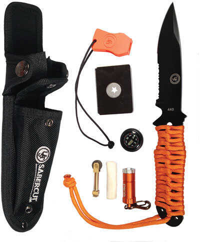 Paracord Handle 4" Blister Knife FS UST - Ultimate Survival Technologies 20-719-08 Fixed Blade Orange