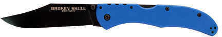 Cold Steel Broken Skull IV Folder 4 in Black Plain Blue G-10