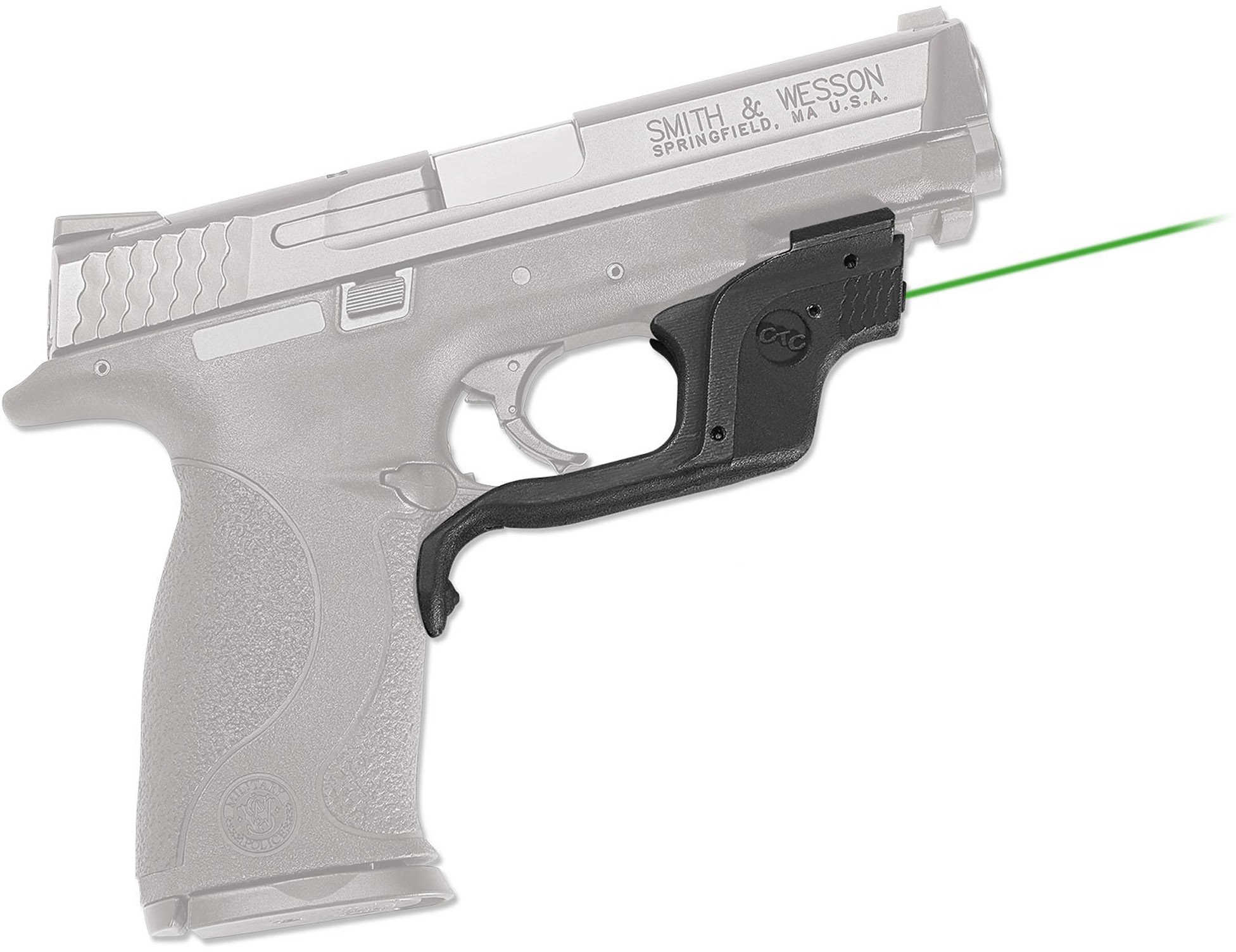 Crimson Trace Corporation Green Laserguard Smith & Wesson M&P Compact Full Black User Installed Battery Lg-
