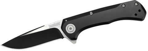 Kershaw 1955 Showtime 3" Folding Drop Point Plain Black Oxide 8Cr13MoV SS Blade Stainless Steel Handle