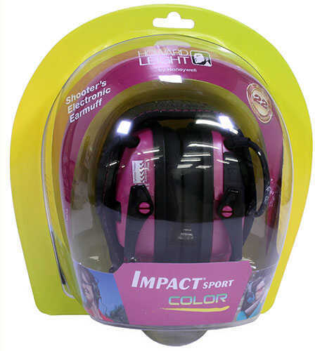 Howard Leight Impact Sport Electronic Earmuff Folding Pink R-02523