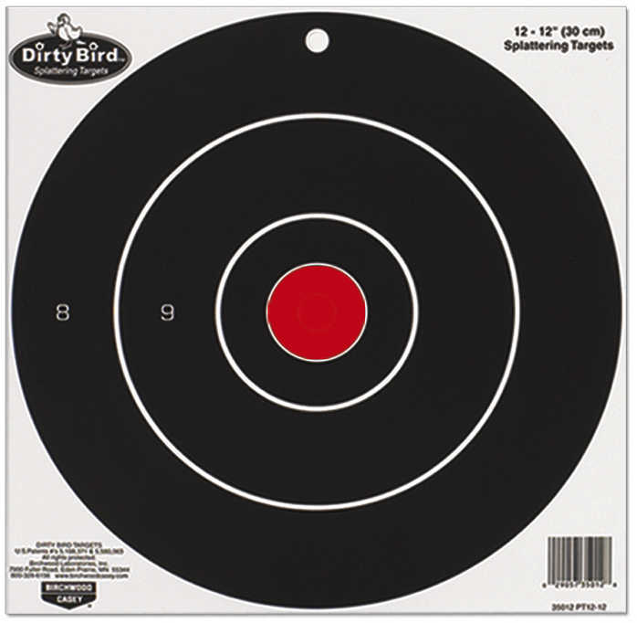 Dirty Bid 12'' Bull's-Eye Target 100 Sheet Pack