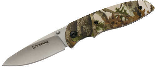 Browning Knife EDC Folding Hunter 2.62" Blade Tan Camo Aluminum