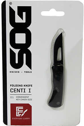 S.O.G SOG-Ce1002-C Centi I 1.40" Folding Plain Straight Back Hardcased Black SS Blade/ Stainless Steel