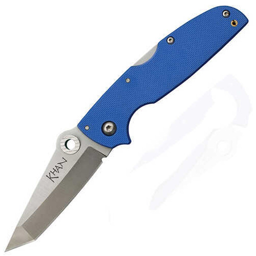 Cold Steel Khan Folder 3.0 in Plain Blue G-10 Handle