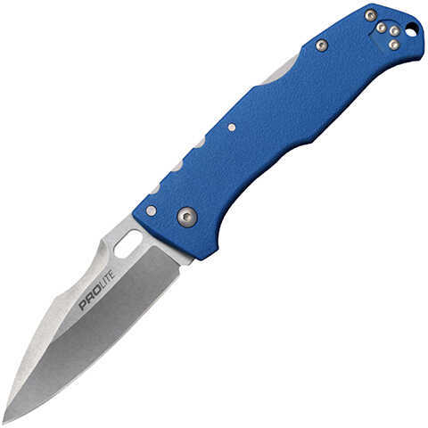 Cold Steel Pro Lite Folding Knife 4116 Stainless Plain Spear Point Dual Thumb Stud/Pocket Clip 3.5" Glass Filled Nylon 2