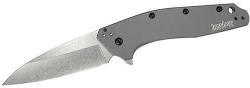 Kershaw Dividend Assisted 3.0 in Stonewash Plain Aluminum