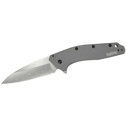 Kershaw 1812GRY Dividend Folder 3" 420HC Stonewash Drop Point Anodized Aluminum Gray                                    