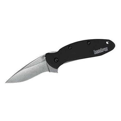 Kershaw 1620SWBLK Scallion Knife 2.4" 420HC Steel Drop Point 6061-T6 Anodized Aluminum                                  