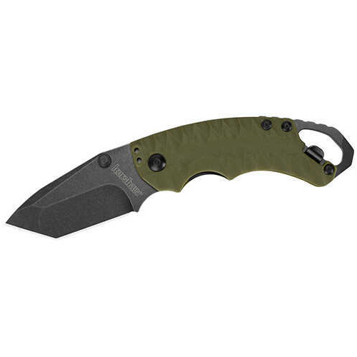 Kershaw 8750TOBLW Shuffle II Olive Green 2.6" 8Cr13MoV Stainless Steel Tanto Fiberglass Reinforced Nylon                