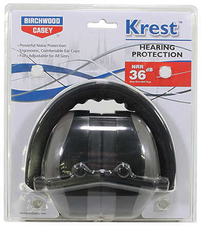 Birchwood Casey Krest Passive Ear Muffs Gray 1 Pair 43215