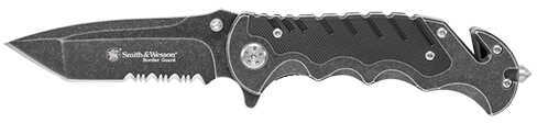 S&W Knife Border Guard 3.5" Blade W/Strap Cutter/GLS BREKR