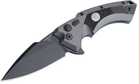 Hogue X5 3.5in Sig Tact Fold Spear Pt Blk Grey Alum Blk G10