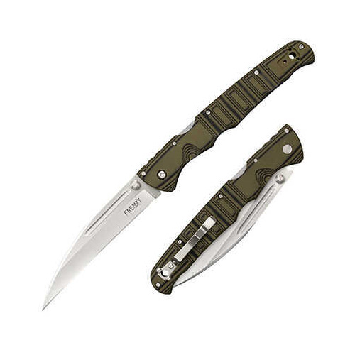 Cold Steel Frenzy I Folder 5.5 in Plain Green-Black G10 Handle