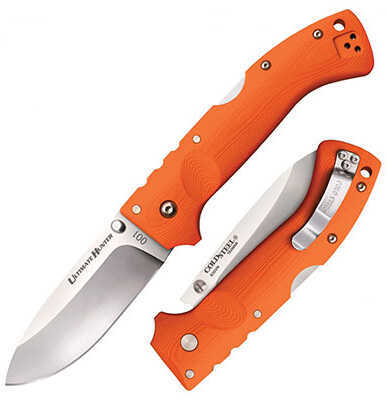 Cold Steel Cs30URY Ultimate Hunter 3.50" Folding Drop Point Plain American S35VN Blade/5" Orange G10 Handle Includes Bel