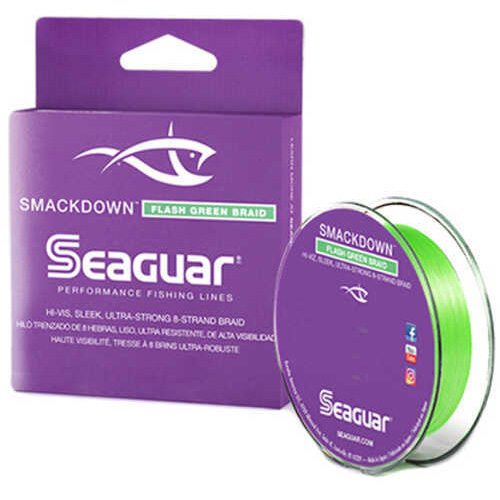 SMACKDOWN BRAID LINE FLASH GREEN 150yd Model: 10SDFG150