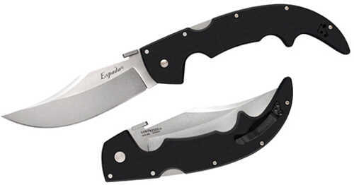 Cold Steel Cs62MGC Espada Xl 7.50" Folding Clip Point Plain AUS-10A SS Blade/9.25" Black W/Polished Bolsters G10 Handle 