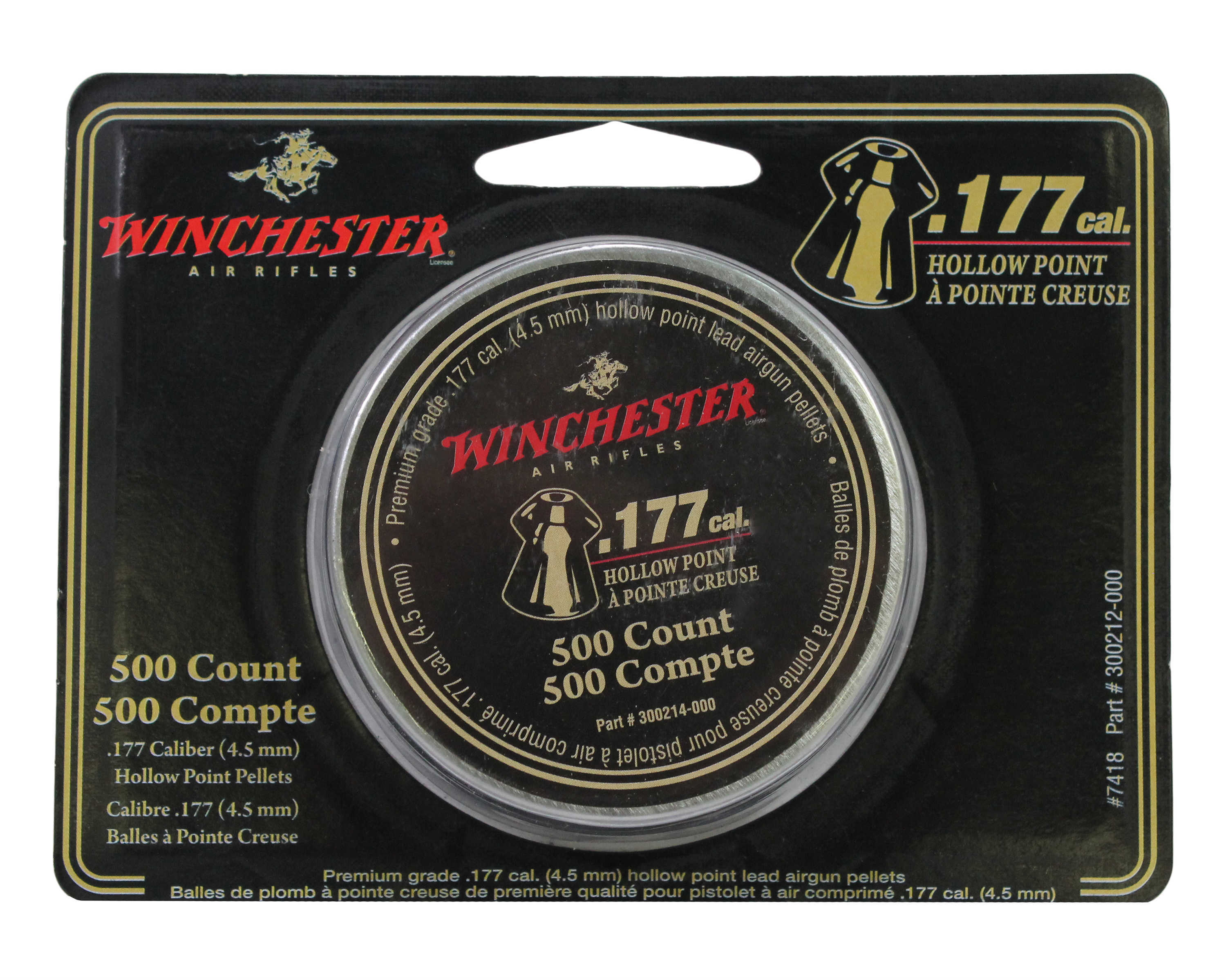 Winchester .177 HP Pellet 500 Count Tin 6 Pack Cas-img-1